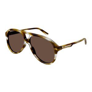 NEW GUCCI SUNGLASSES UNISEX HAVANA/BROWN EYEWEAR GUCCI GG1286S 003